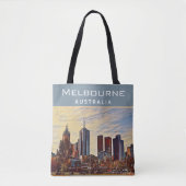 Melbourne Australia Skyline Watercolor Art Tasche (Vorderseite)