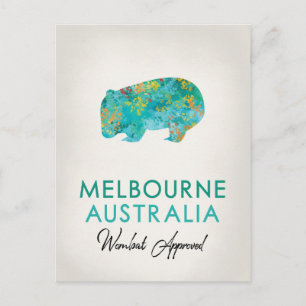 Melbourne Australia Wombat Postkarte