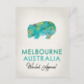 Melbourne Australia Wombat Postkarte (Vorderseite)