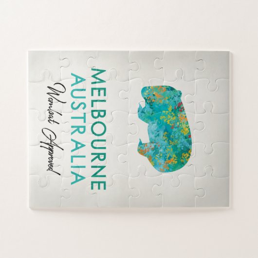 Melbourne Australia Wombat Puzzle (Horizontal)
