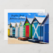 Melbourne, Australien, Brighton Beach, Postkarte (Vorne/Hinten)
