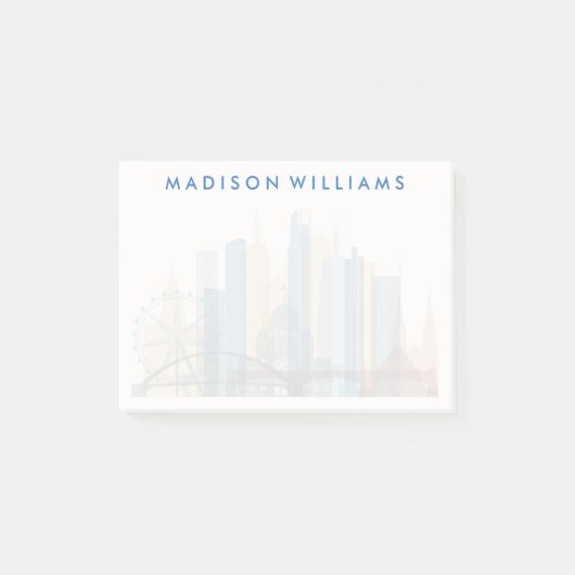 Melbourne, Australien| City Skyline Post-it Klebezettel (Vorderseite)