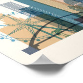 Melbourne, Australien | City Skyline Poster (Ecke)