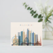 Melbourne, Australien | City Skyline Postkarte (Stehend Vorderseite)