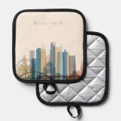 Melbourne, Australien | City Skyline Topflappen (Vorderseite/Rückseite)