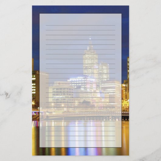 Melbourne, Australien. Der Blick auf die 2 Briefpapier (Vorderseite)