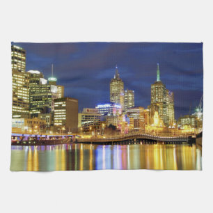 Melbourne, Australien. Der Blick auf die 2 Geschirrtuch