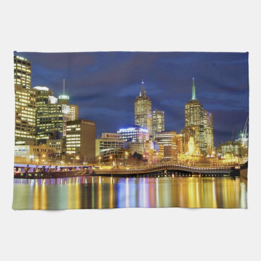 Melbourne, Australien. Der Blick auf die 2 Geschirrtuch (Horizontal)