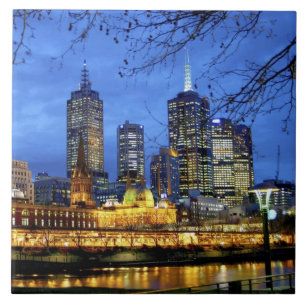 Melbourne, Australien. Die Aussicht auf die Umgebu Fliese