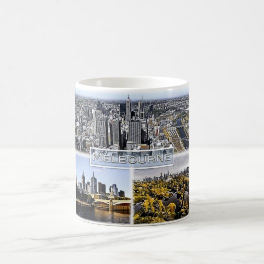 Melbourne - Australien - Mosaik - Kaffeetasse (Mittel)