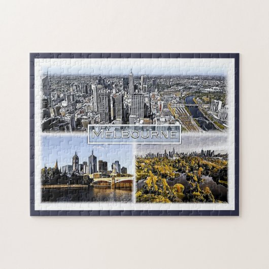 Melbourne - Australien - Mosaik - Puzzle (Horizontal)