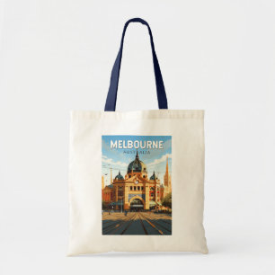 Melbourne Australien Reise Kunst Vintage Tragetasche