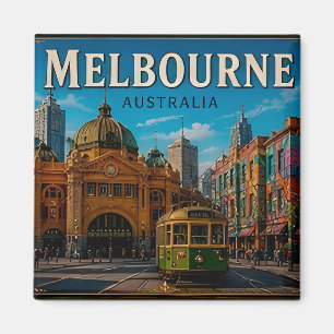 🧲 Melbourne Australien Reiseerinnerung für Besuch Magnet