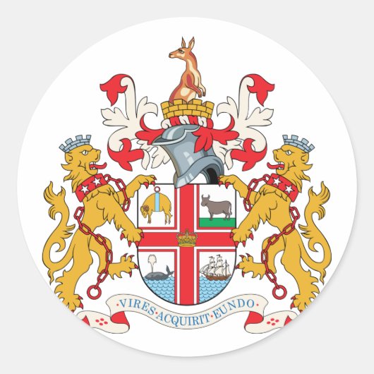 Melbourne, Australien Runder Aufkleber (Vorderseite)