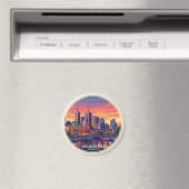 Melbourne Australien Skyline Reise Magnet (In Situ (Geschirrspüler))