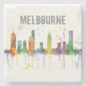 MELBOURNE, AUSTRALIEN SKYLINE - SteinUntersetzer (Vorderseite)