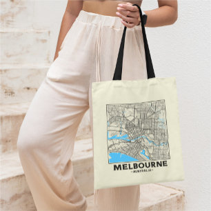 Melbourne, Australien, Stadtplan-Tasche Tragetasche