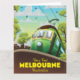 Melbourne Australien Straßenbahn Karte