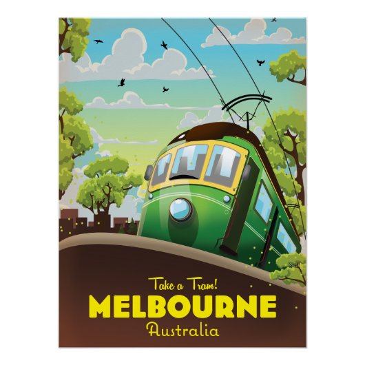 Melbourne Australien Straßenbahn Poster (Vorderseite)