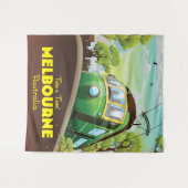Melbourne Australien Straßenbahn Wandteppich (Vorderseite (Horizontal))