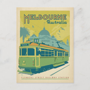 Melbourne, Australien - Trolley Postkarte