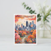 Melbourne Australien Vintage Reise Kunst Postkarte (Stehend Vorderseite)