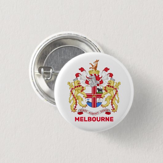 Melbourne, Australien - Wappen Button (Vorne & Hinten)