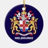 Melbourne, Australien - Wappen Keramik Ornament (Vorne)