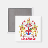 Melbourne, Australien - Wappen Magnet (Vorderseite/Rückseite)