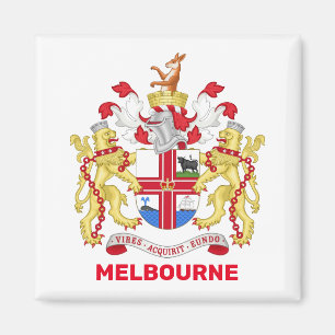 Melbourne, Australien - Wappen Magnet