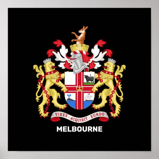 Melbourne, Australien - Wappen Poster (Vorne)