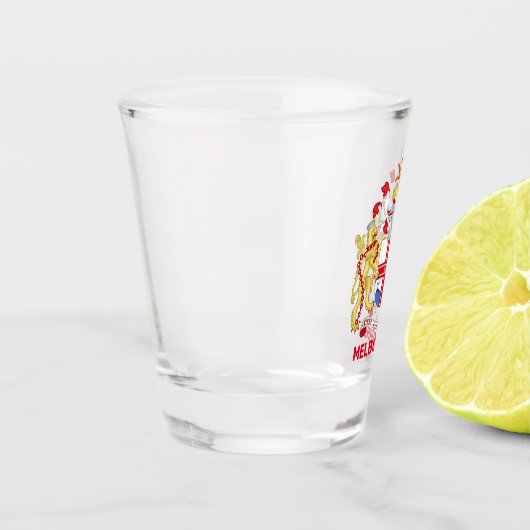 Melbourne, Australien - Wappen Schnapsglas (Links)