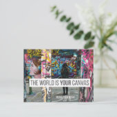 Melbourne (Australien) Zitat Postcard - Graffiti Postkarte (Stehend Vorderseite)