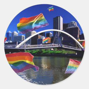 Melbourne, Australischer Pride Runder Aufkleber