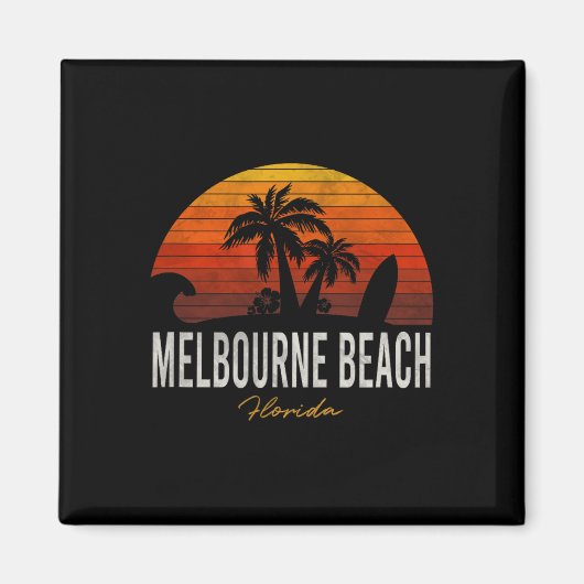 Melbourne Beach Florida Fl Palms Vacacation Surf Magnet (Vorne)