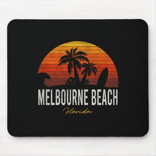 Melbourne Beach Florida Fl Palms Vacacation Surf Mousepad (Vorne)
