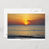Melbourne Beach, Florida Sunrise Postkarte (Vorne/Hinten)