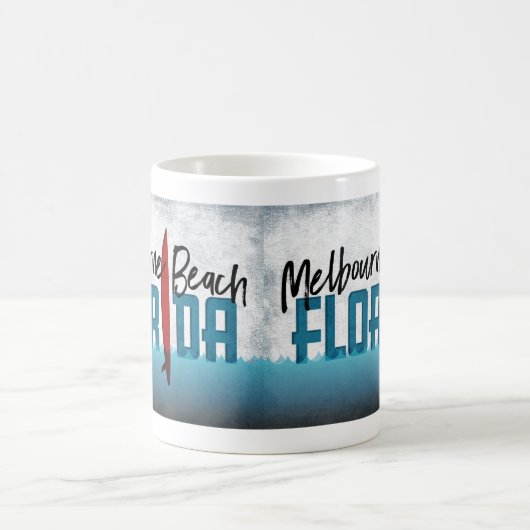 Melbourne Beach Florida Surfboard Surfbrett Kaffeetasse (Mittel)