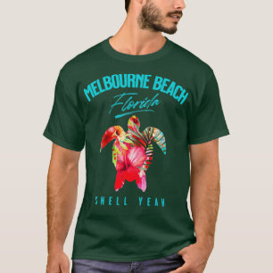 Melbourne Beach Florida Tropischer Hibiskus Blume T-Shirt