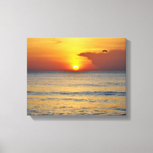 Melbourne Beach Sunrise Wrapped Canvas Leinwanddruck