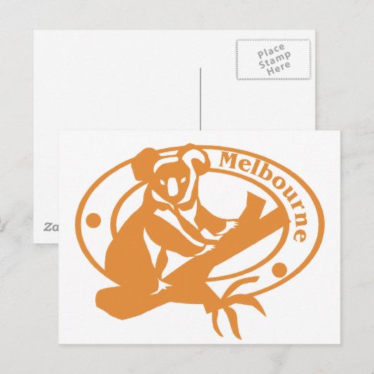Melbourne Briefmarke Postkarte (Vorne/Hinten)