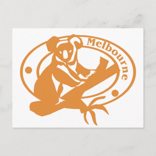 Melbourne Briefmarke Postkarte (Vorderseite)