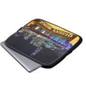 Melbourne CBD Queens Bridge City Lights Laptopschutzhülle (Vorne Knopf)