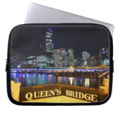 Melbourne CBD Queens Bridge City Lights Laptopschutzhülle (Vorderseite)