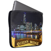 Melbourne CBD Queens Bridge City Lights Laptopschutzhülle (Vorne Rechts)