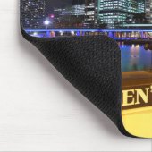 Melbourne CBD Queens Bridge City Lights Mousepad (Ecke)