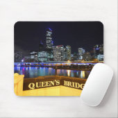Melbourne CBD Queens Bridge City Lights Mousepad (Mit Mouse)
