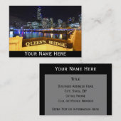 Melbourne CBD Queens Bridge City Lights Visitenkarte (Vorne/Hinten)