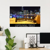 Melbourne CBD Queens Bridge Stadtlichter Poster (Heimbüro)