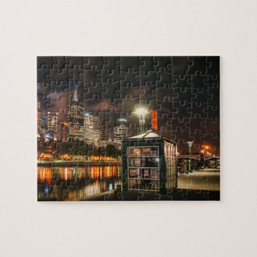 Melbourne City at Night Puzzle (Horizontal)